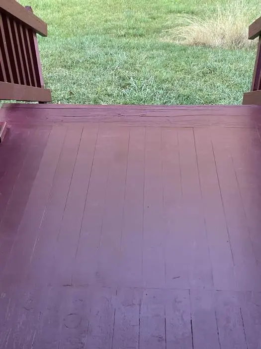 Refinished deck after