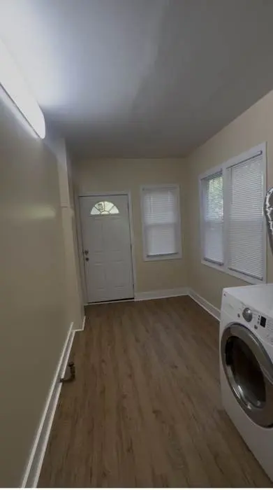 Laundry room and entryway after renovation