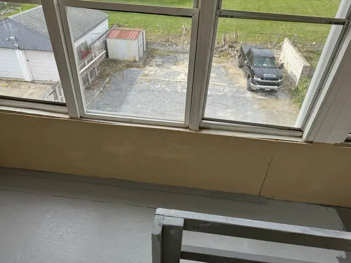 Repaired window sill after